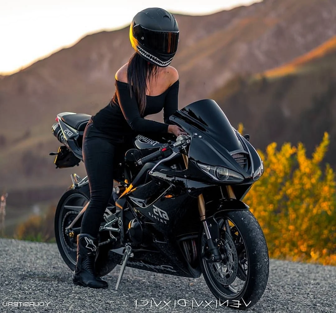 Картинки девушка на мотоцикле - Все о мото