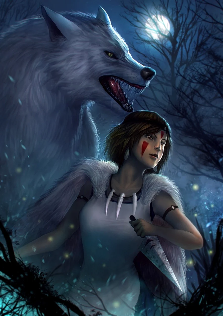Принцесса Мононоке волки