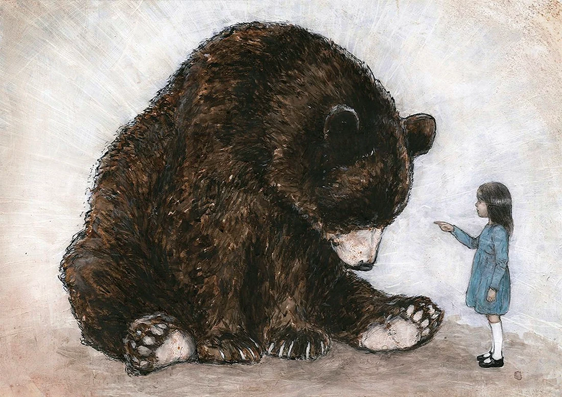 Злой медведь и девочка