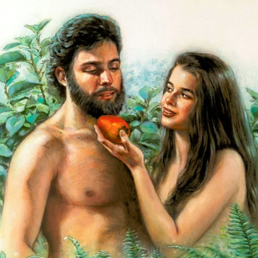 Адам и ева в Эдемском саду