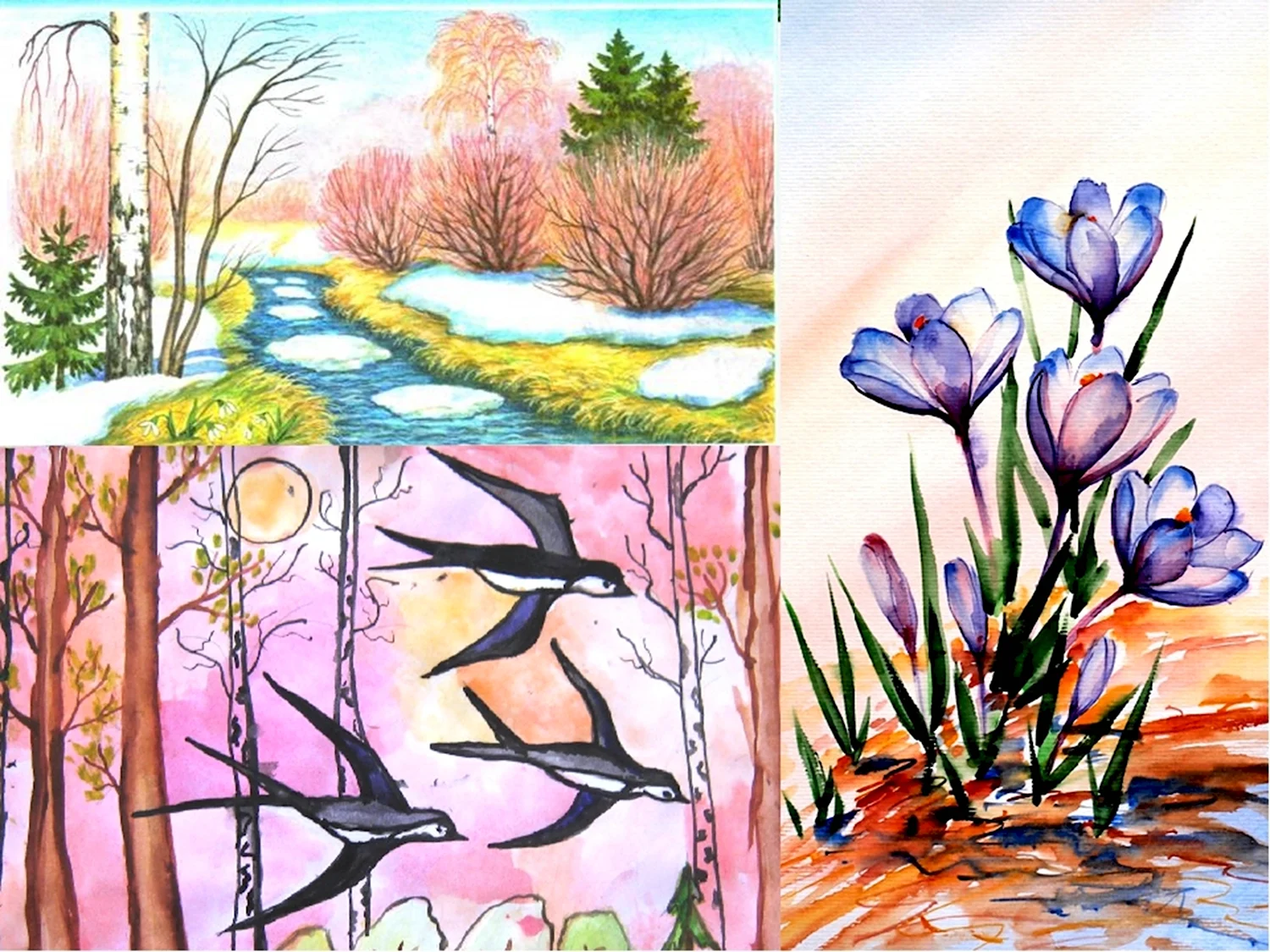 Рисунки весны для срисовки (25 фото)
