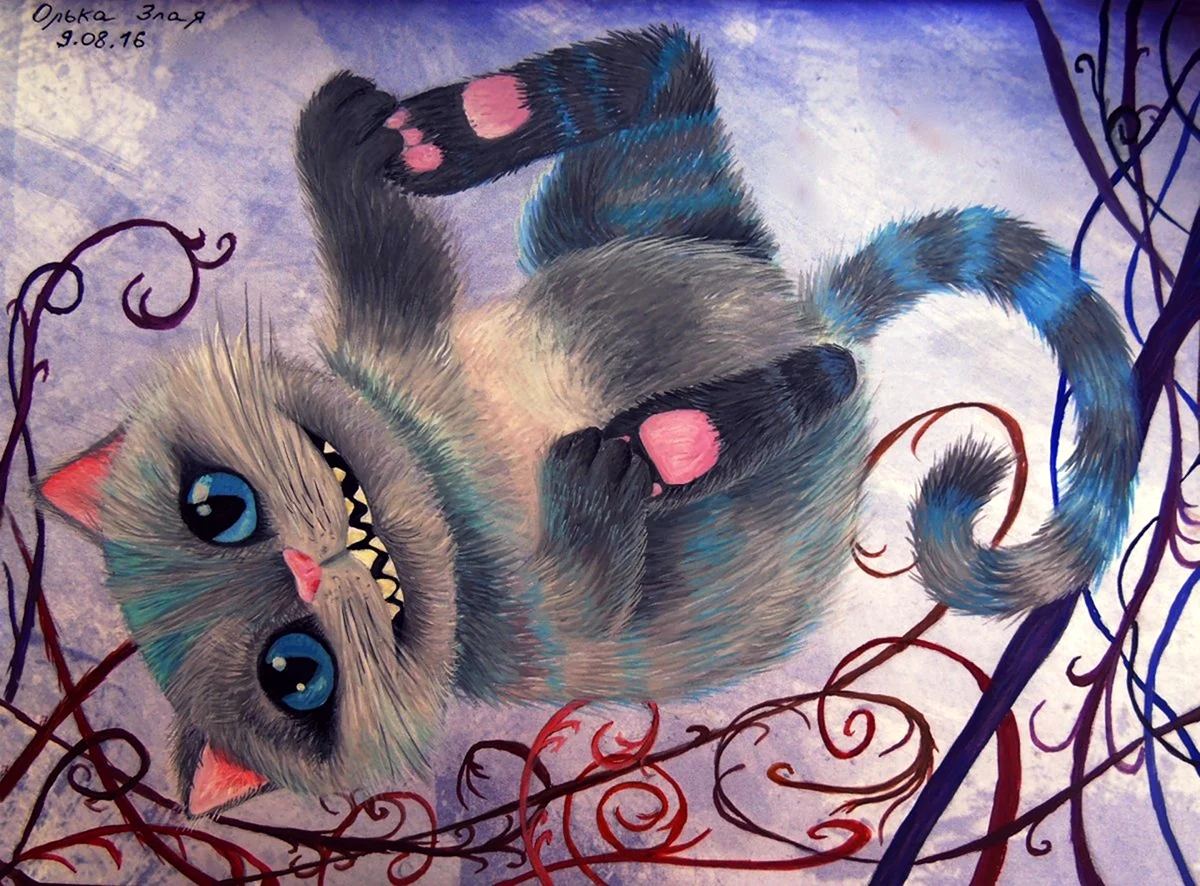 Алиса и Чеширский кот иллюстрации