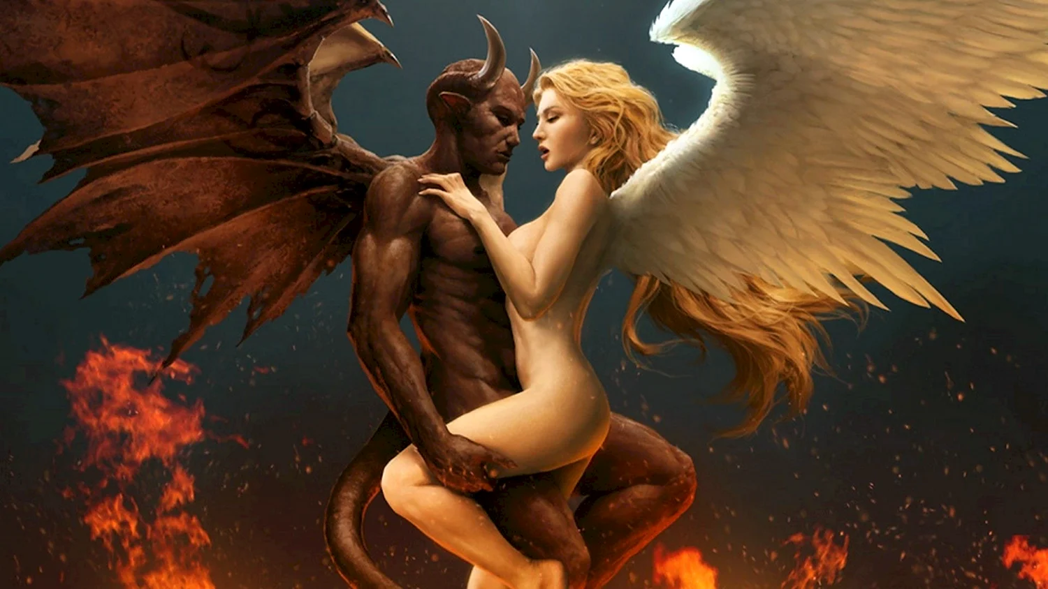 Ангел и демон расправили Крылья