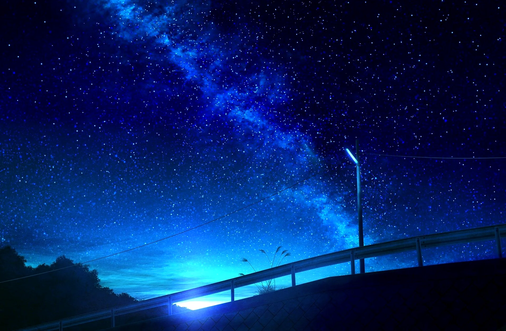 Аниме фон ночное небо (75 фото)