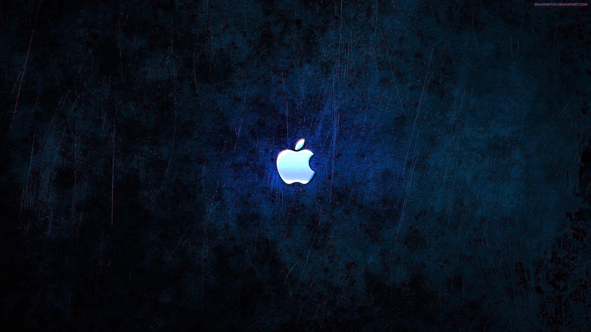 Apple синий фон