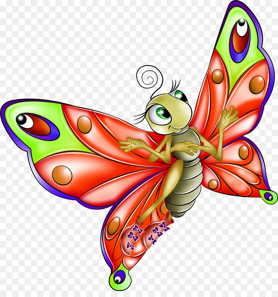 Фото по запросу Нарисованная бабочка
