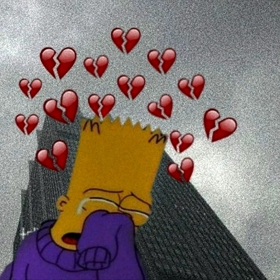 Барт симпсон с разбитым сердцем