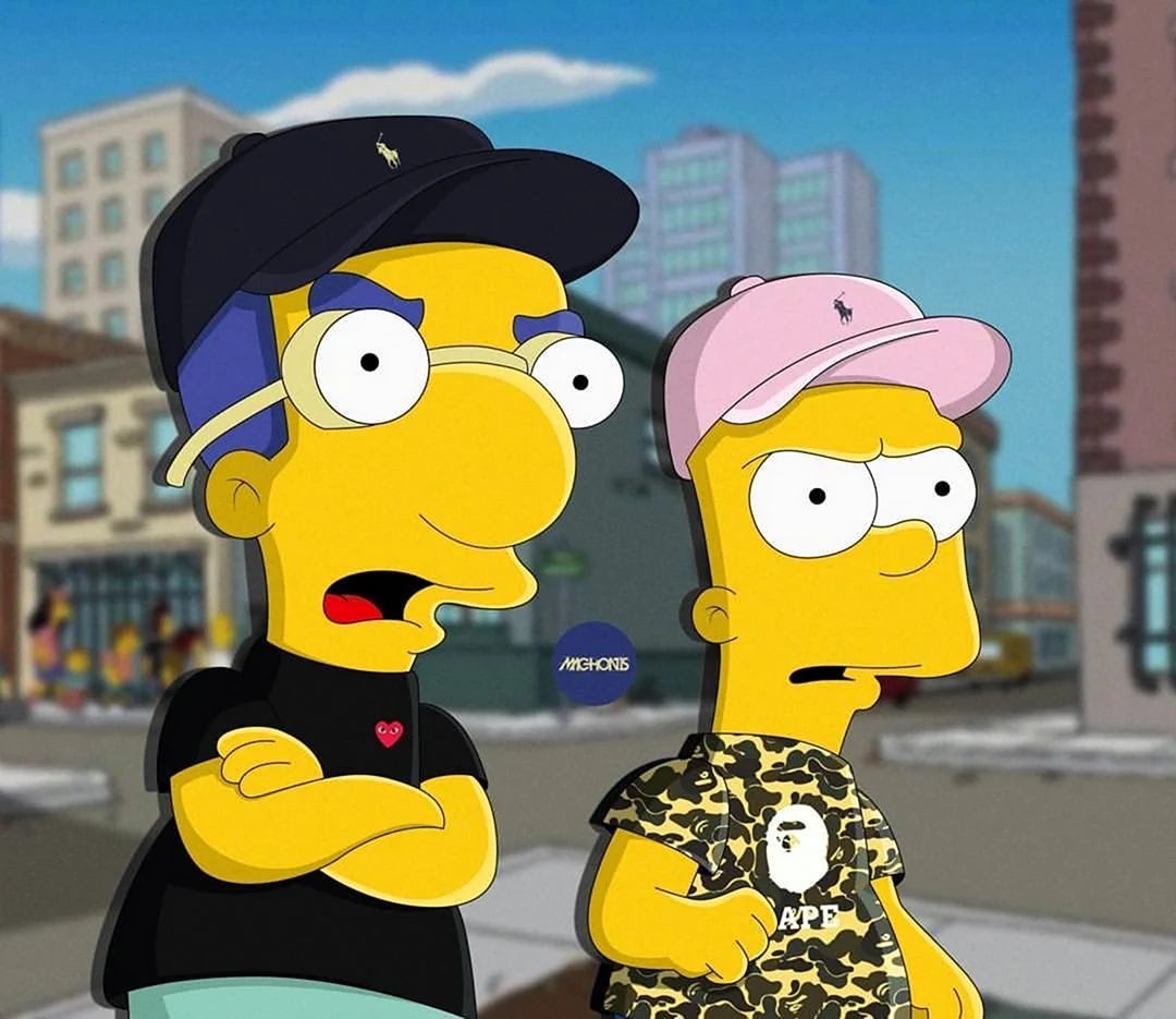 Барт симпсон в кепке