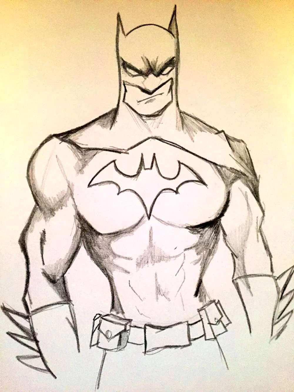 Как нарисовать Бэтмена карандашом поэтапно