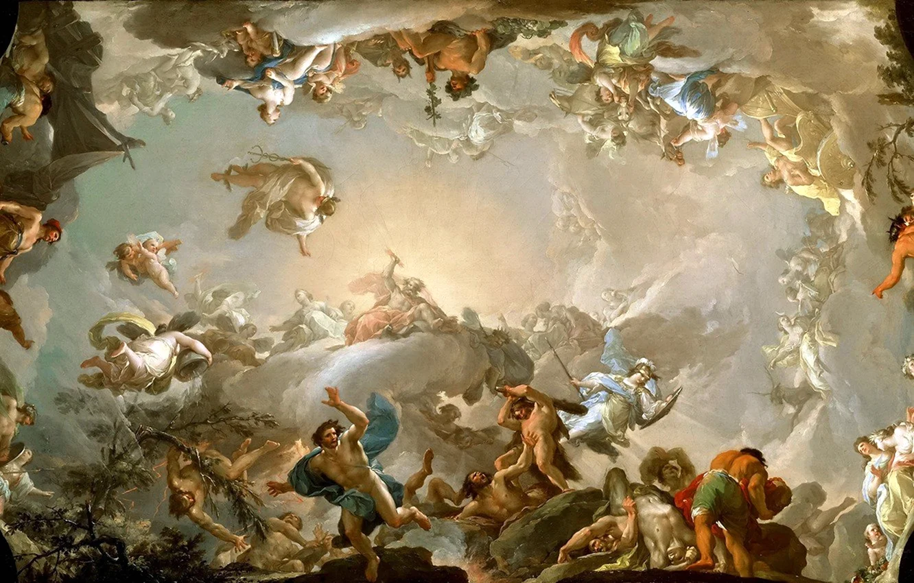Битва богов-олимпийцев с титанами. Франсиско Байеу 1767-1768
