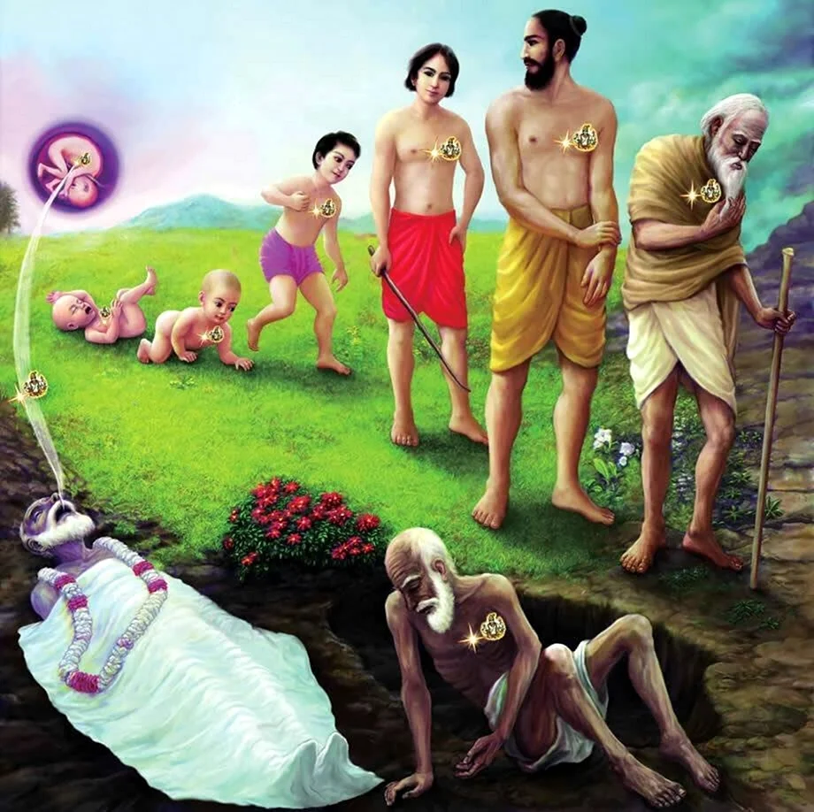 Бхагавад Гита иллюстрации реинкарнация