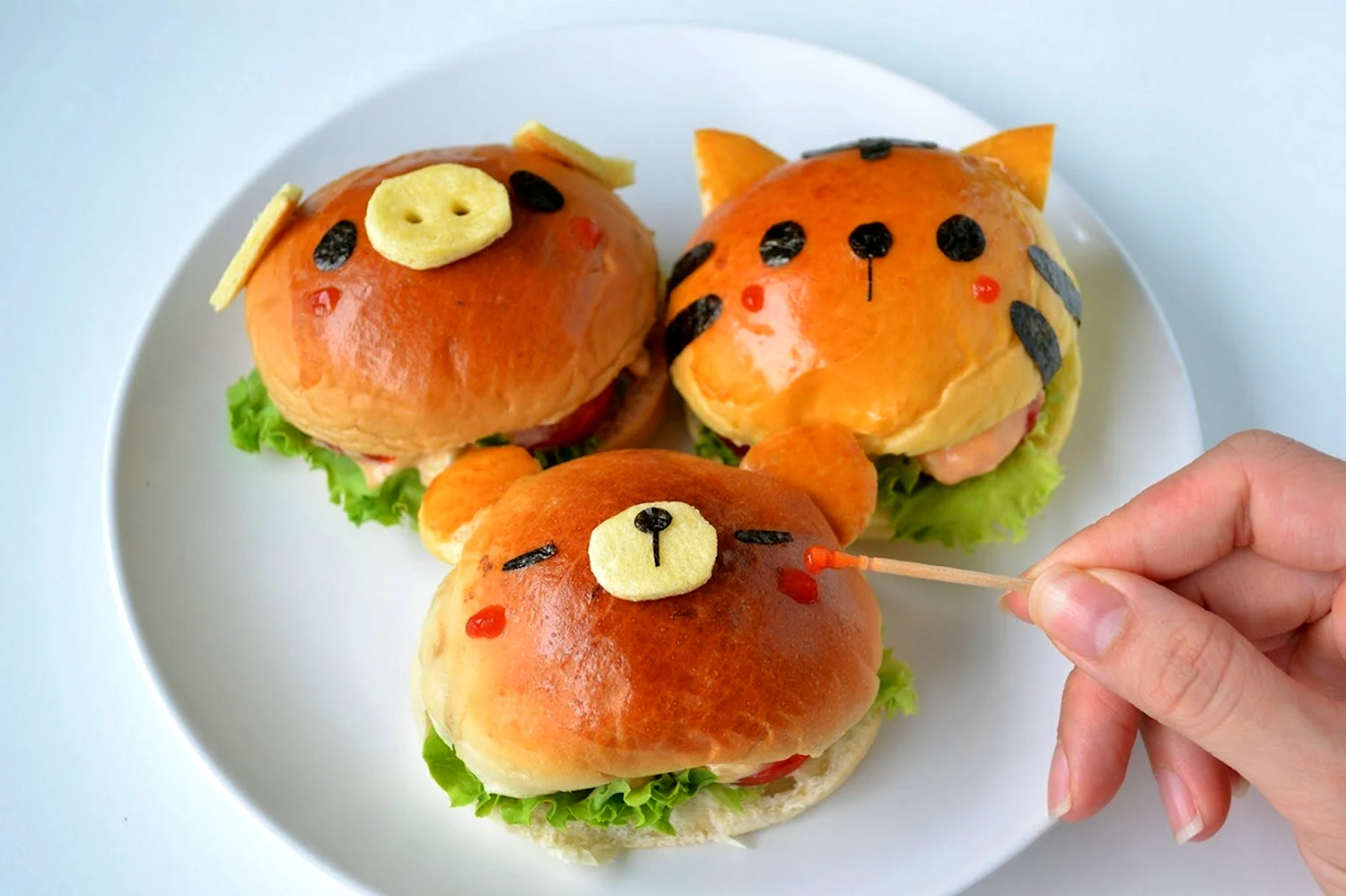 Бутерброды в виде животных
