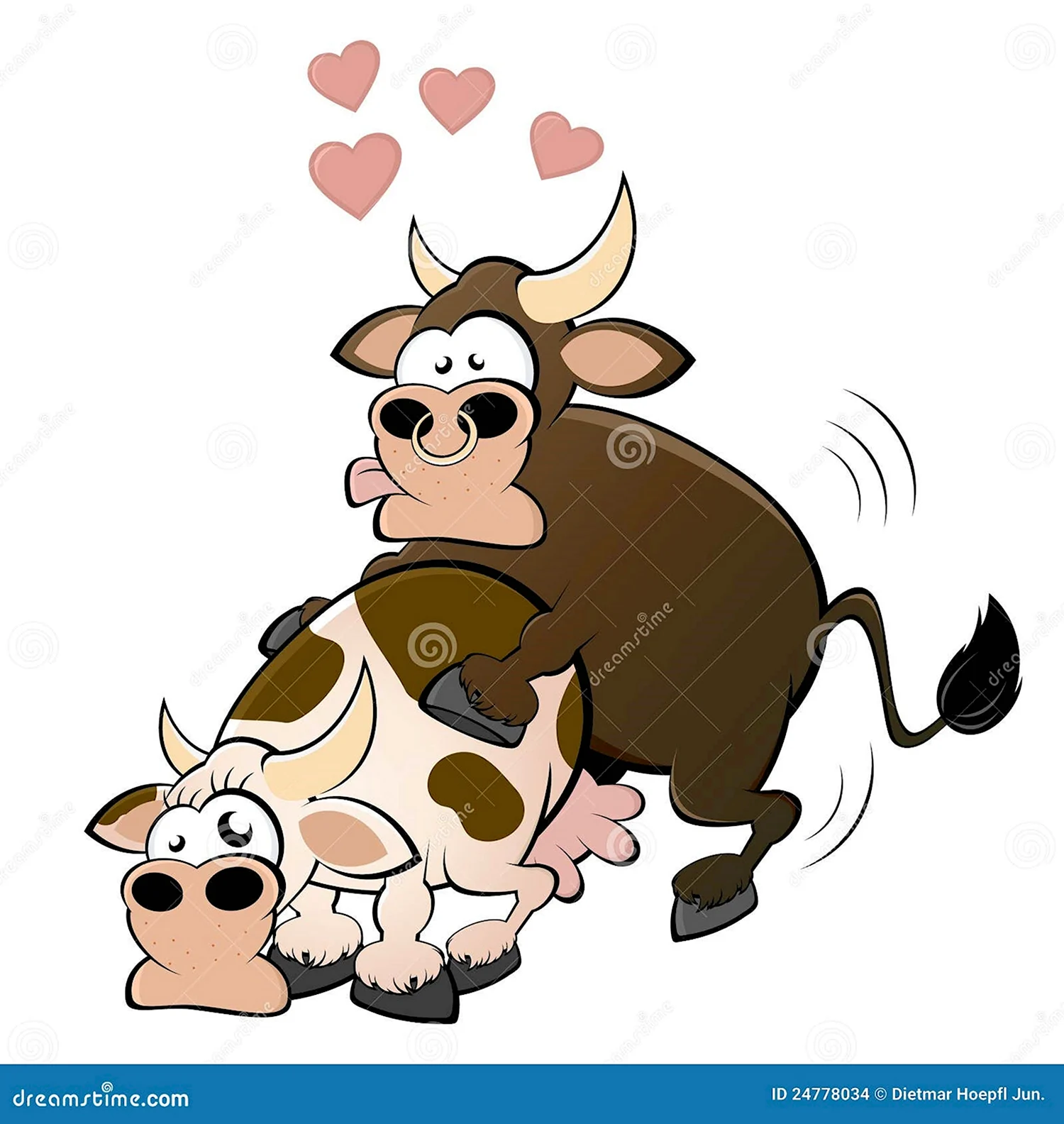 Бык и корова мультяшные