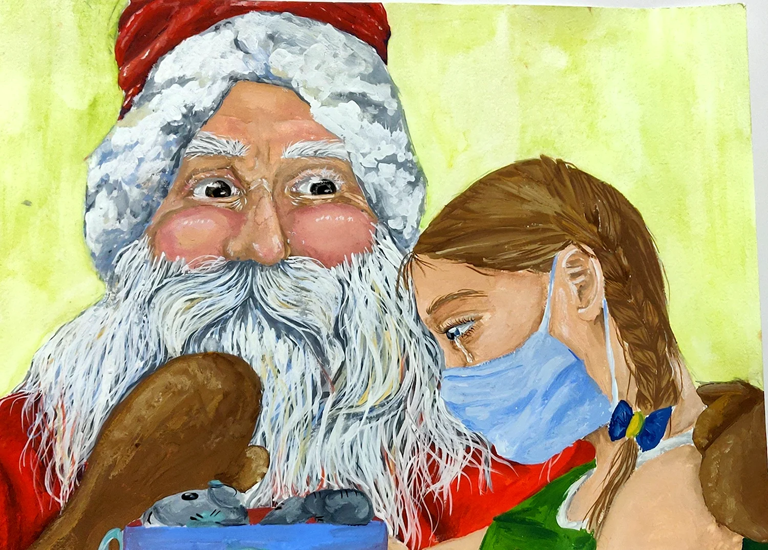 Дед Мороз рисунок на конкурс