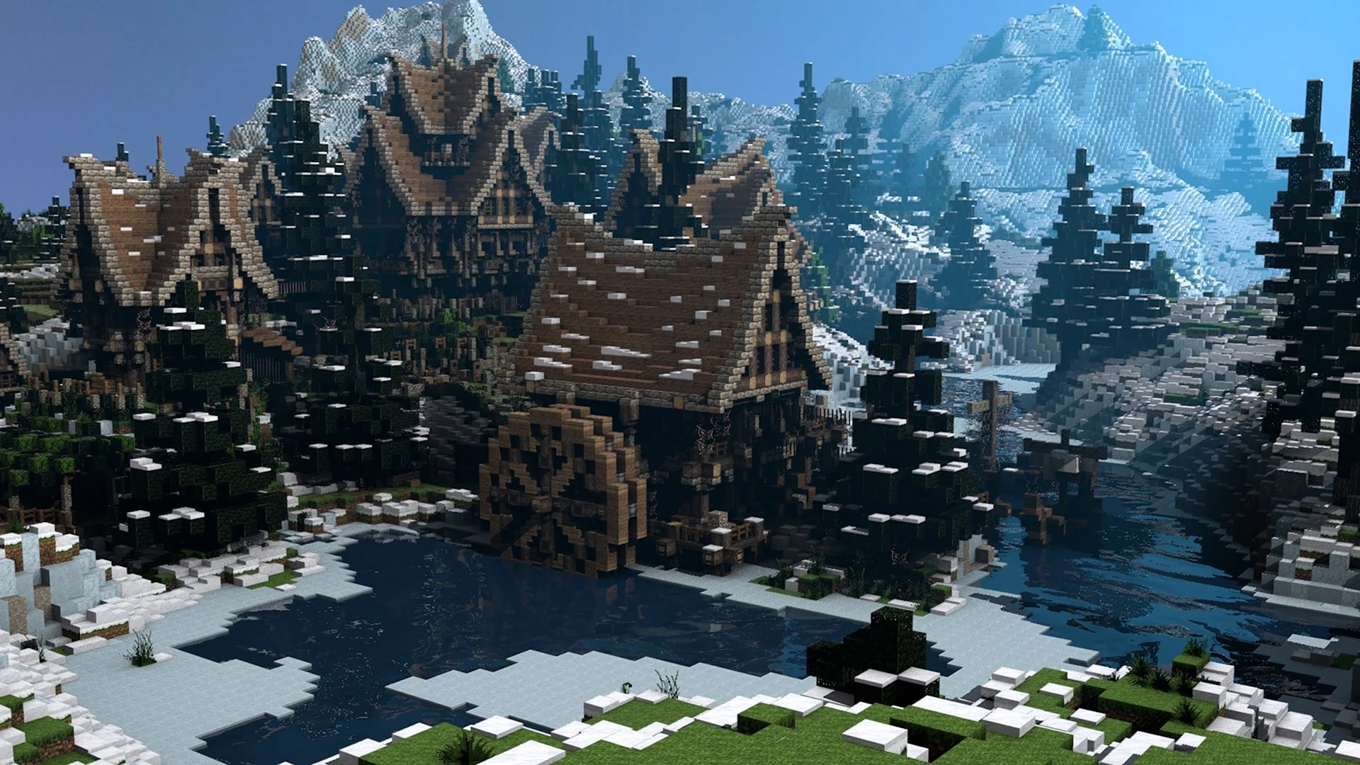 Деревня викингов майнкрафт