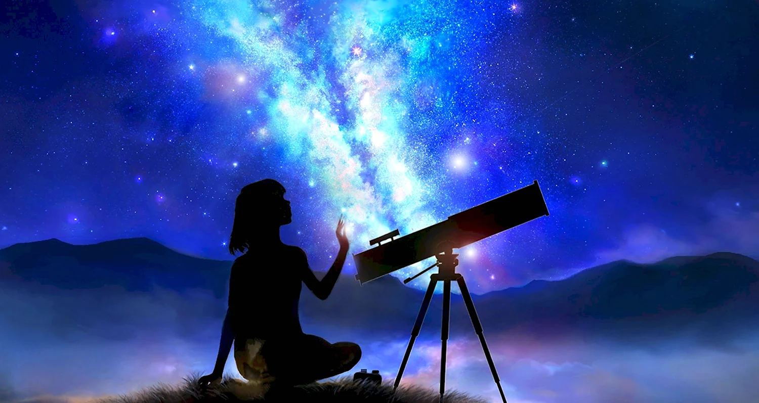 Девушка с телескопом