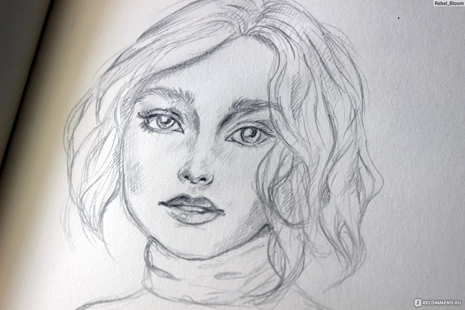 Дина саева портрет карандашом