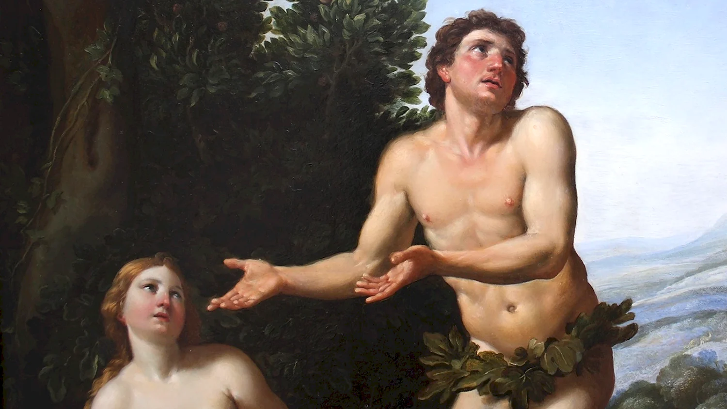 Доменикино изгнание Адама и Евы