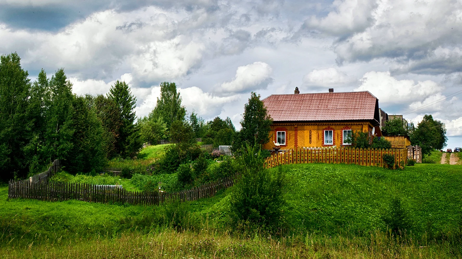 Фон домик в деревне (95 фото)