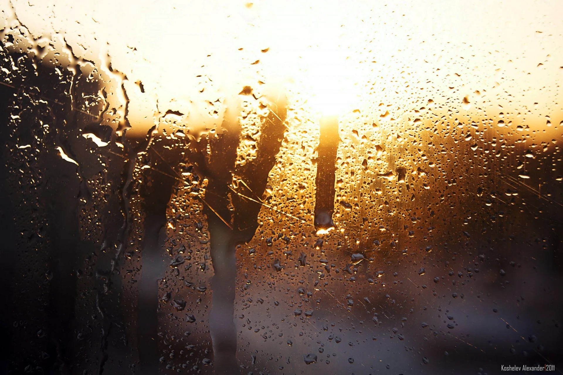 Дождь на стекле