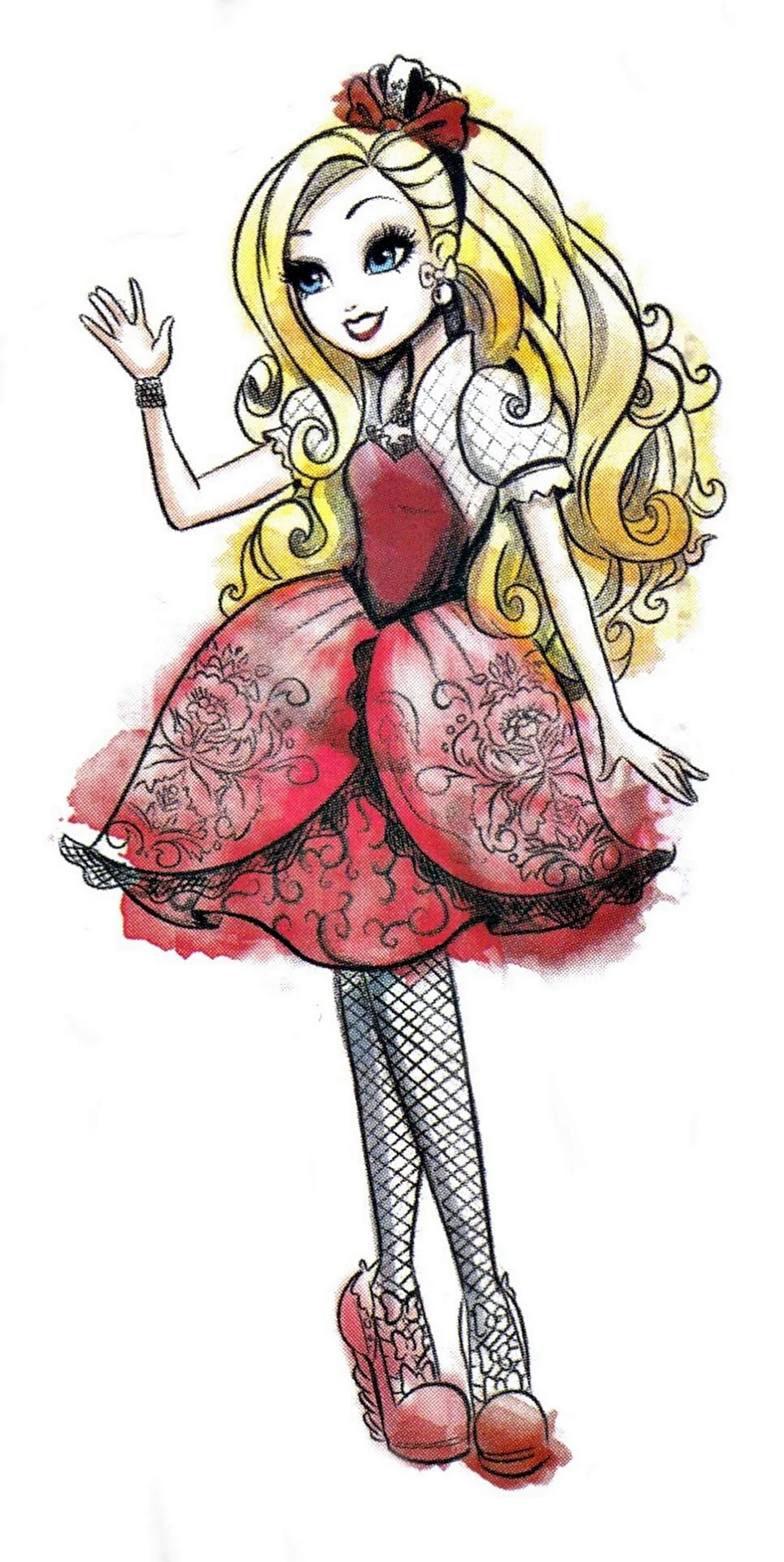 Раскраска Fashion Angels Портфолио с акварельными красками Ever After High