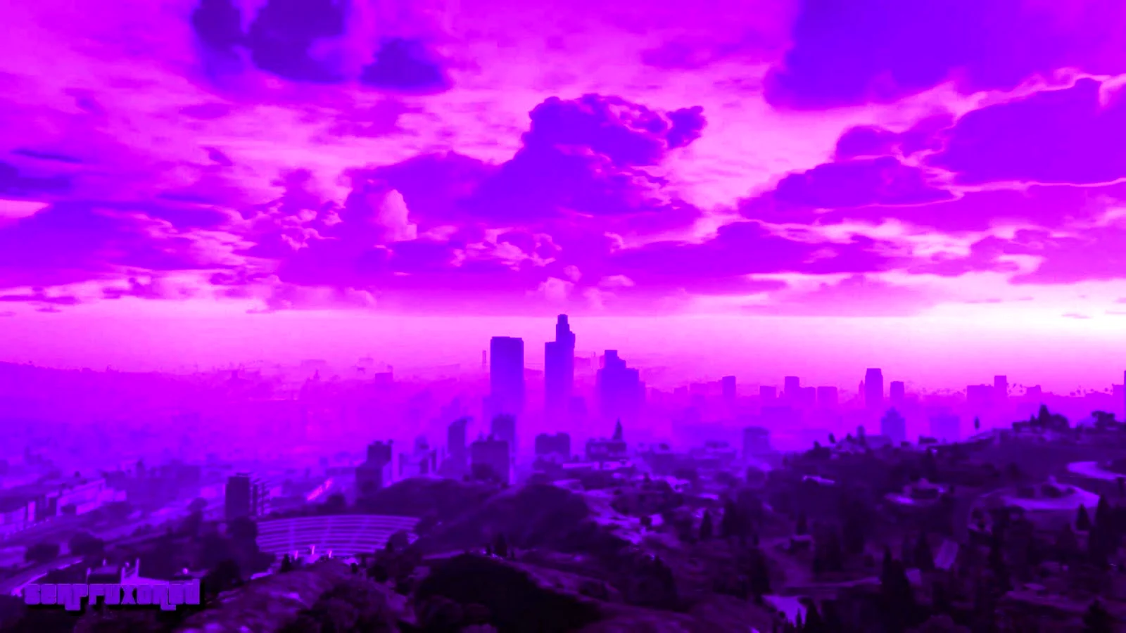 Фиолетовый город ГТА 5