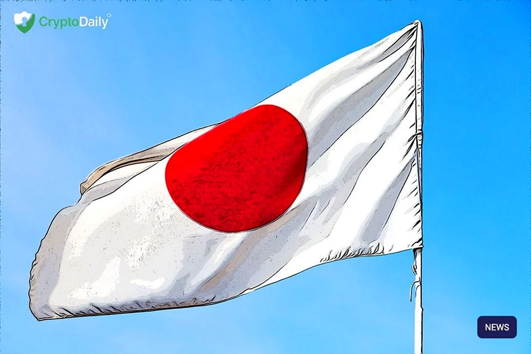 Флаг Японии на голубом небе