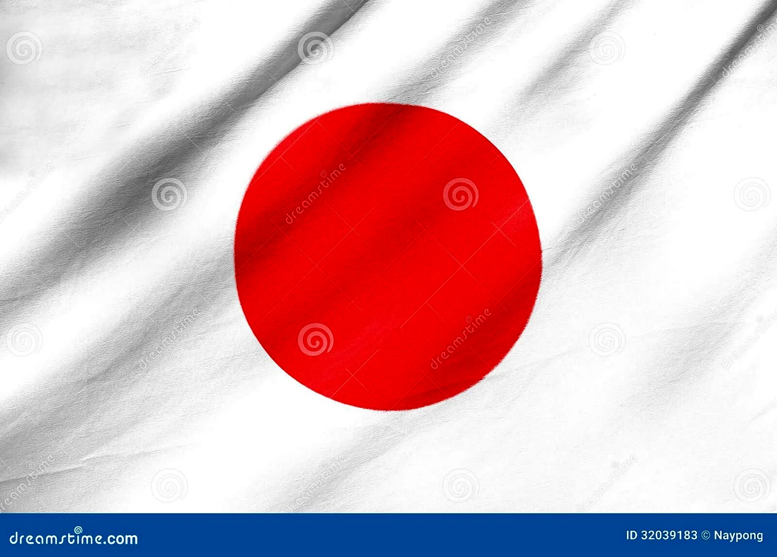 Флаг Японии с контуром