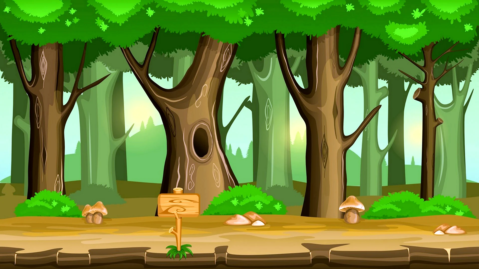 Фон для игры 2д лес