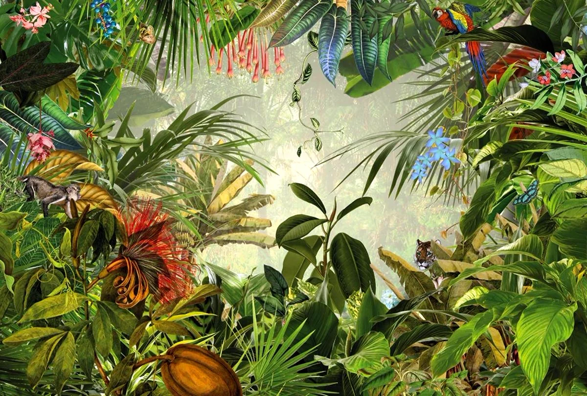 Фреска джунгли Komar