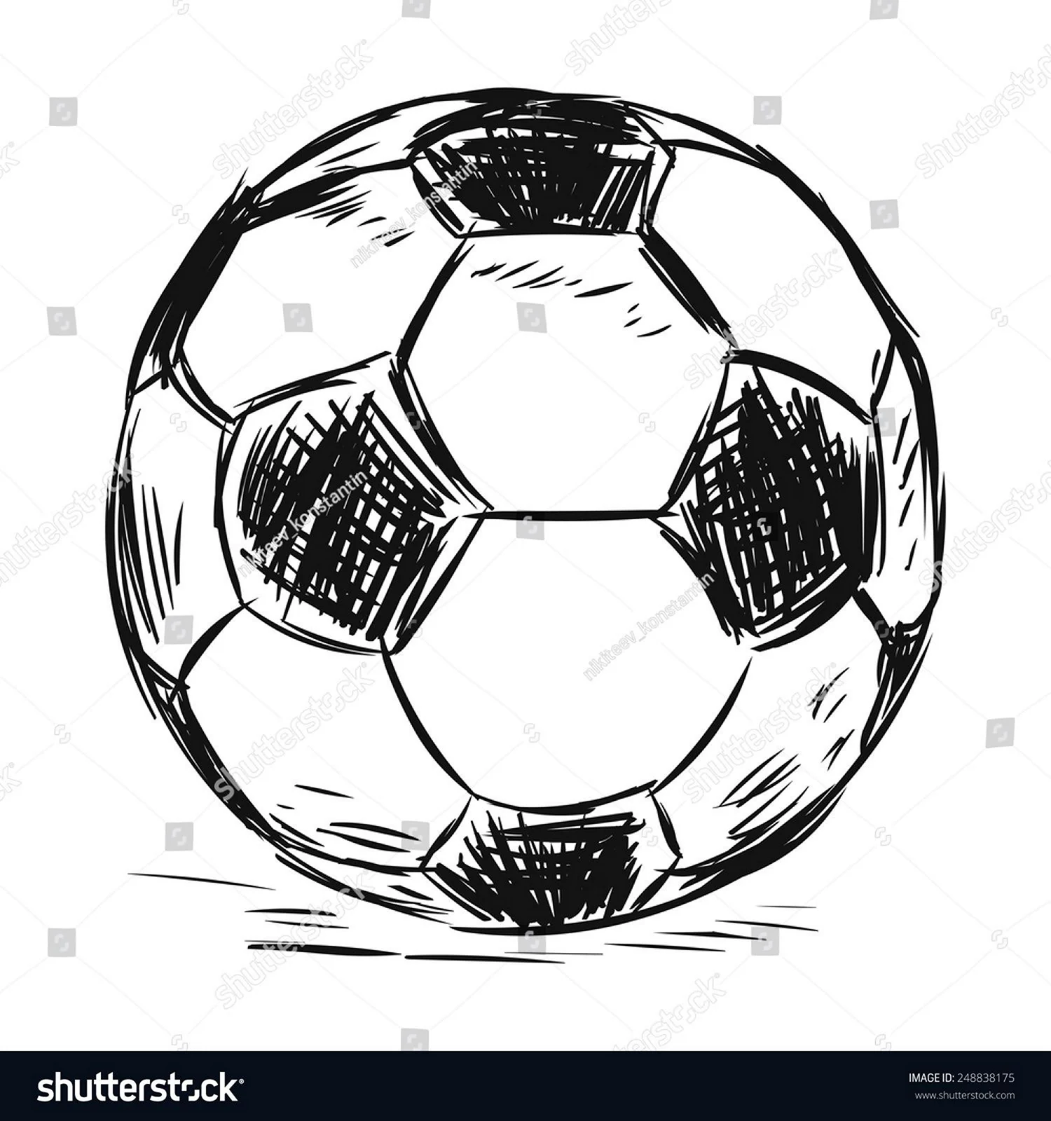 Рисунки футбольного мяча (56 фото)