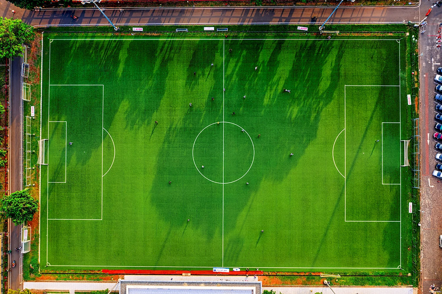 Футбольный стадион поле сверху 1943 Франция