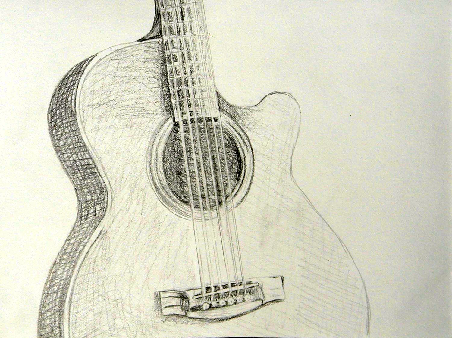 Рисунки гитары карандашом для рисования