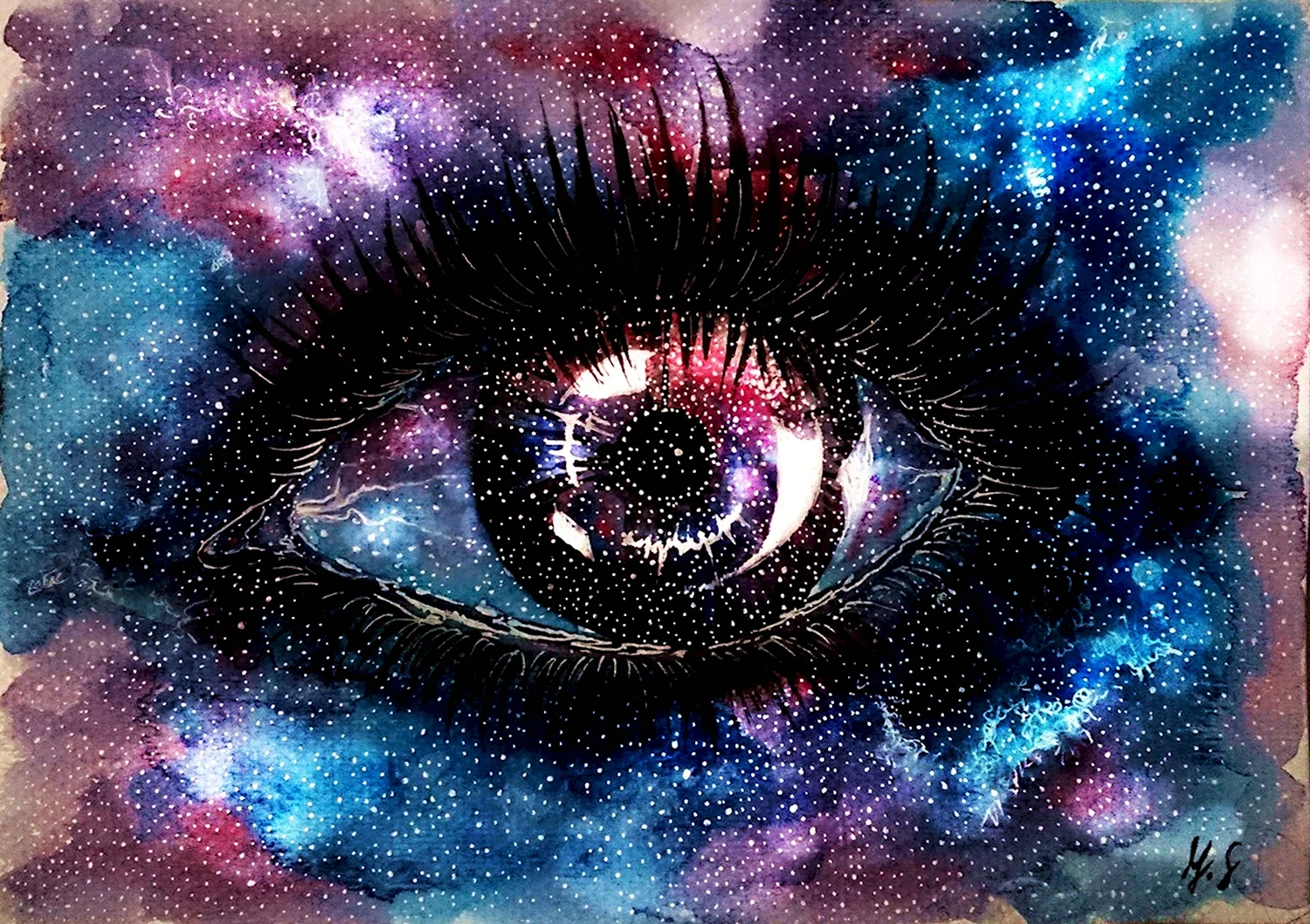 Глаза цвета космоса