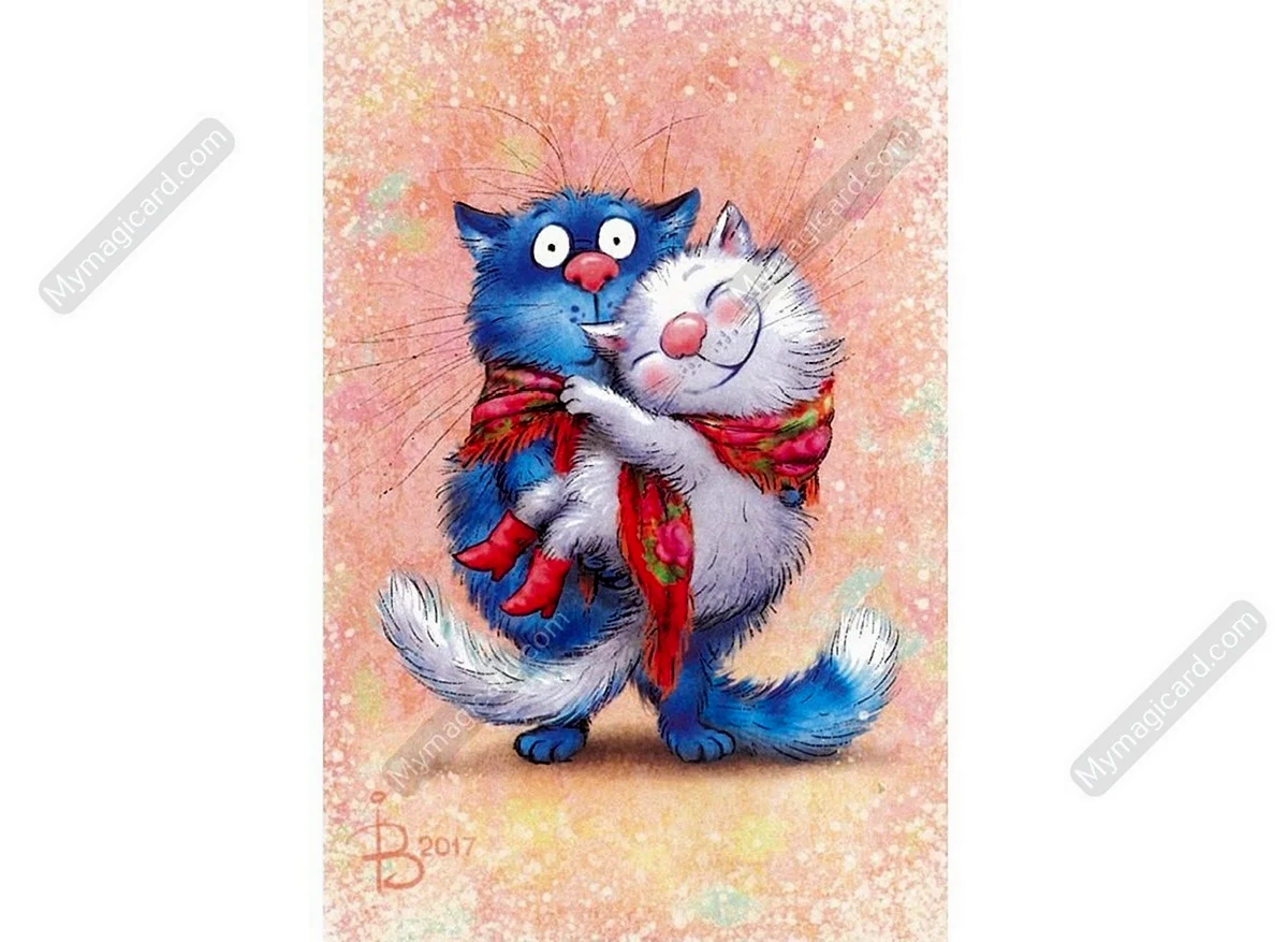 Голубые коты Ирины Зенюк любовь