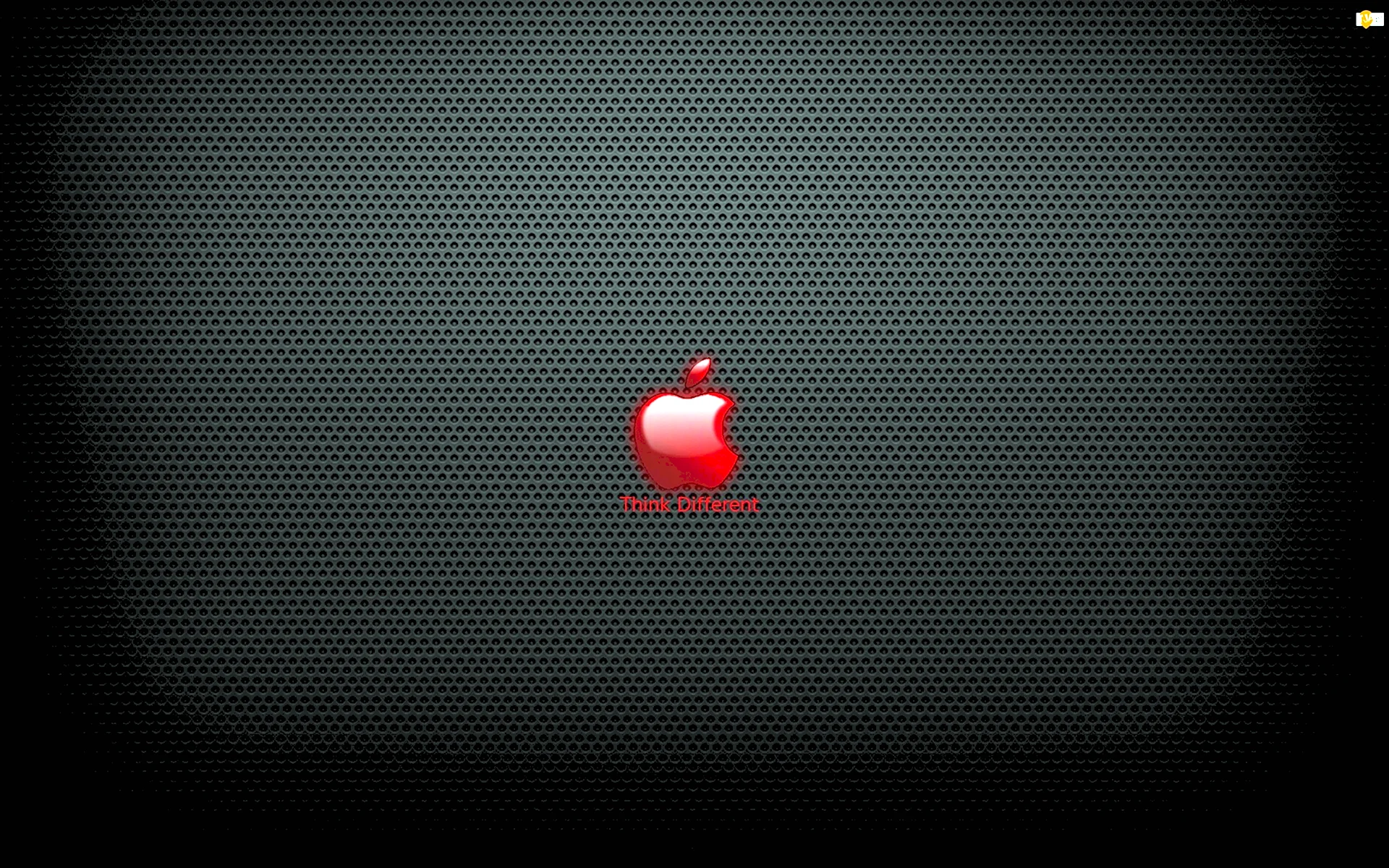 Яблоко Эппл на черном фоне