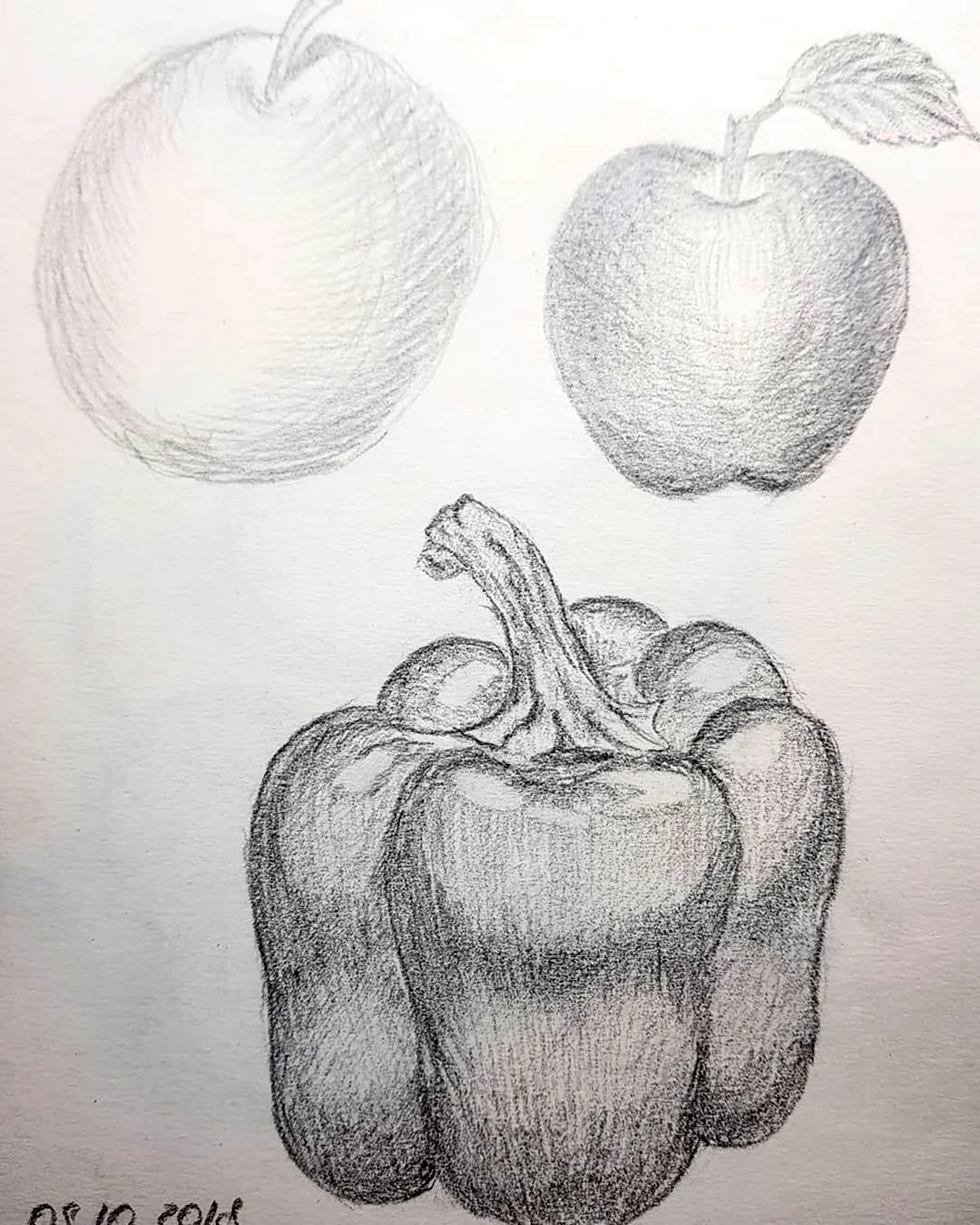 Яблоко рисунок простым карандашом