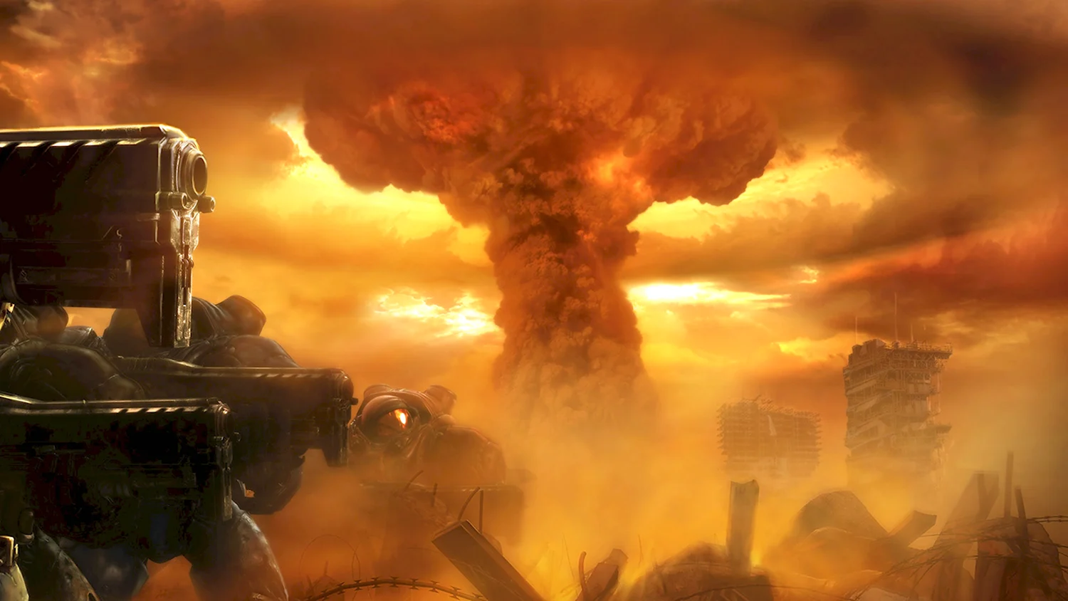 Ядерный взрыв старкрафт