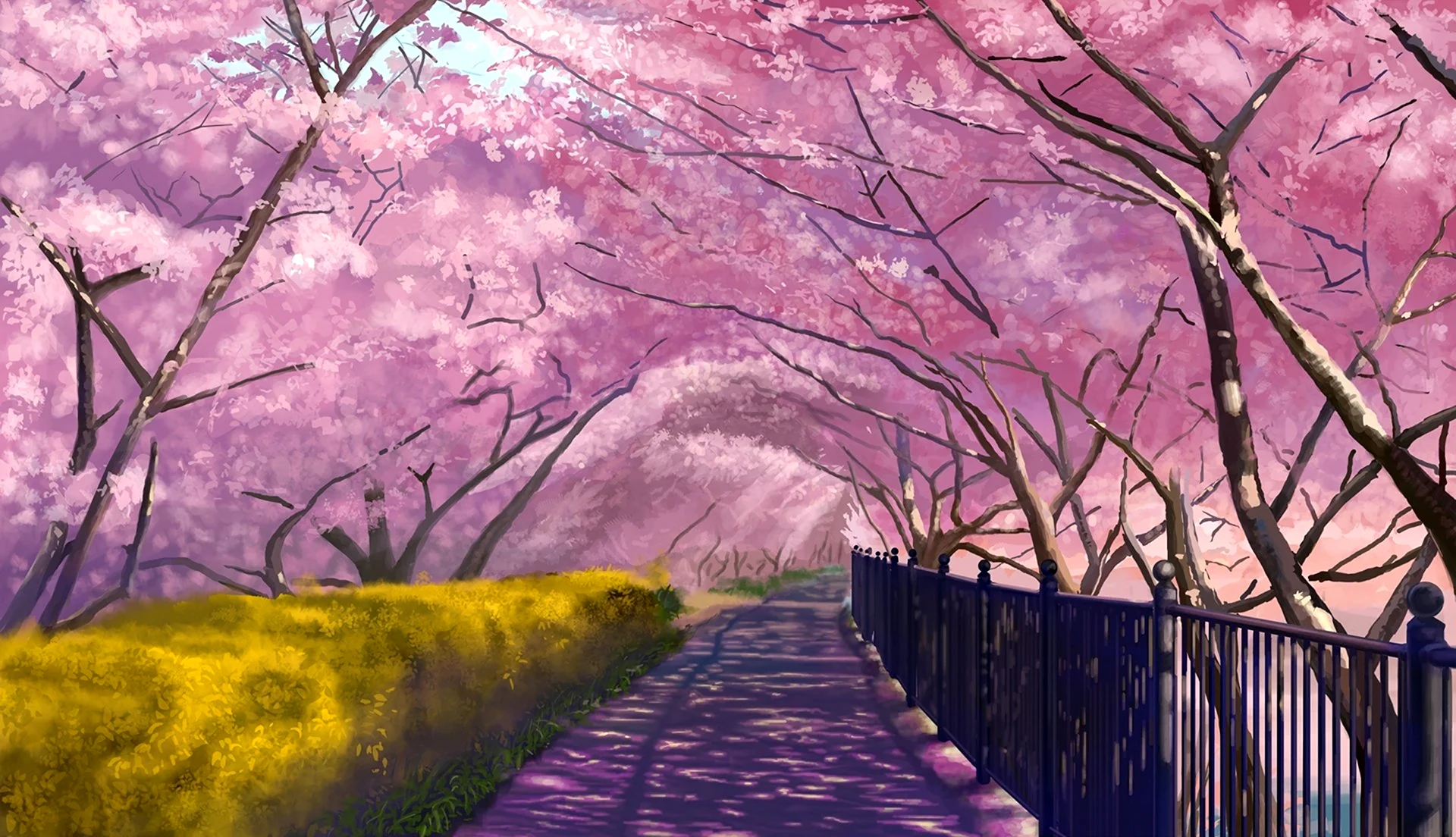 D art sakura. Сакура пейзаж.