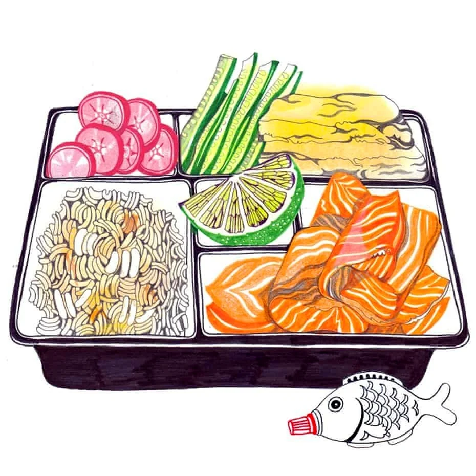 Японская еда иллюстрация