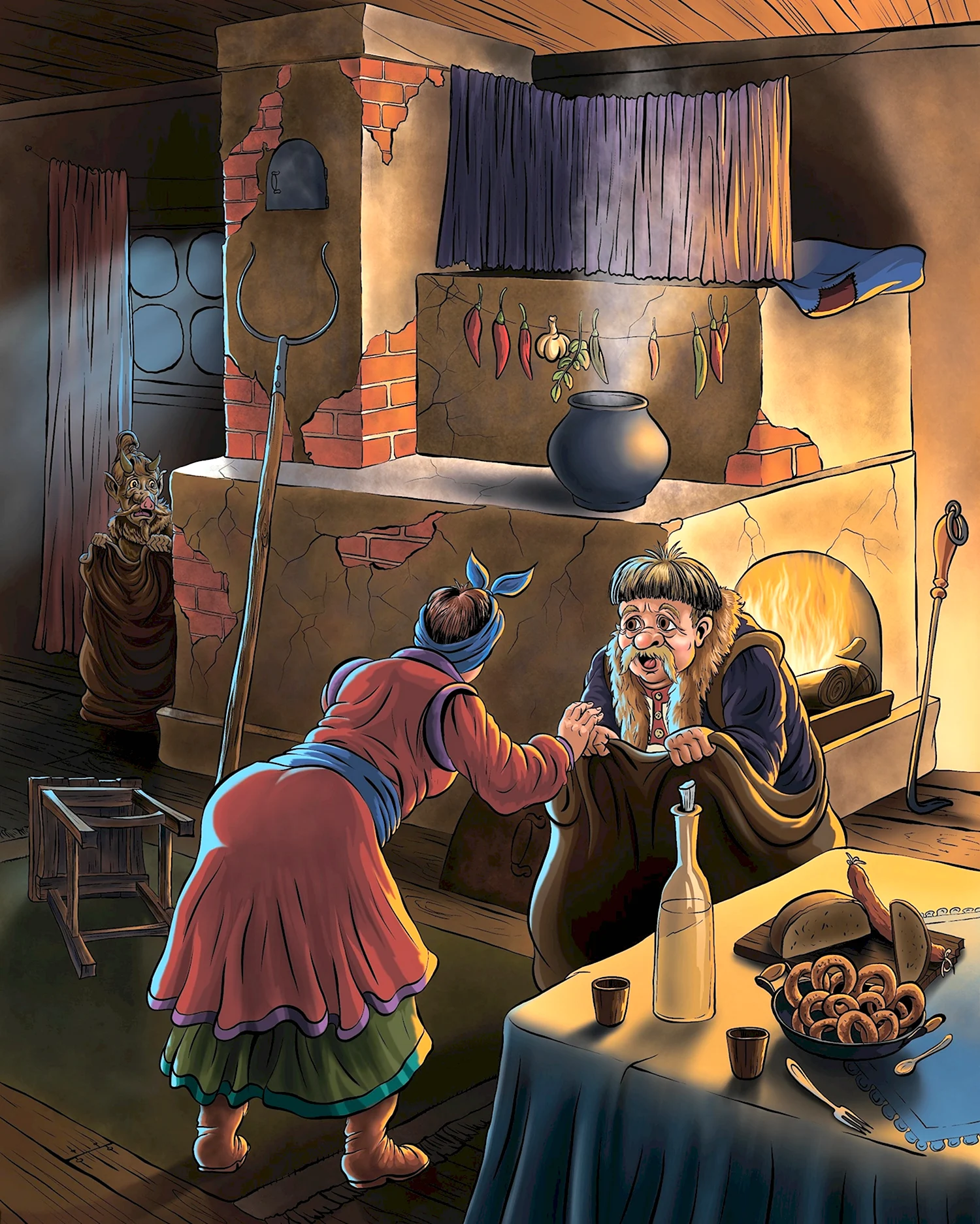 Иллюстрации к произведении Гоголя вечеря на хуторе
