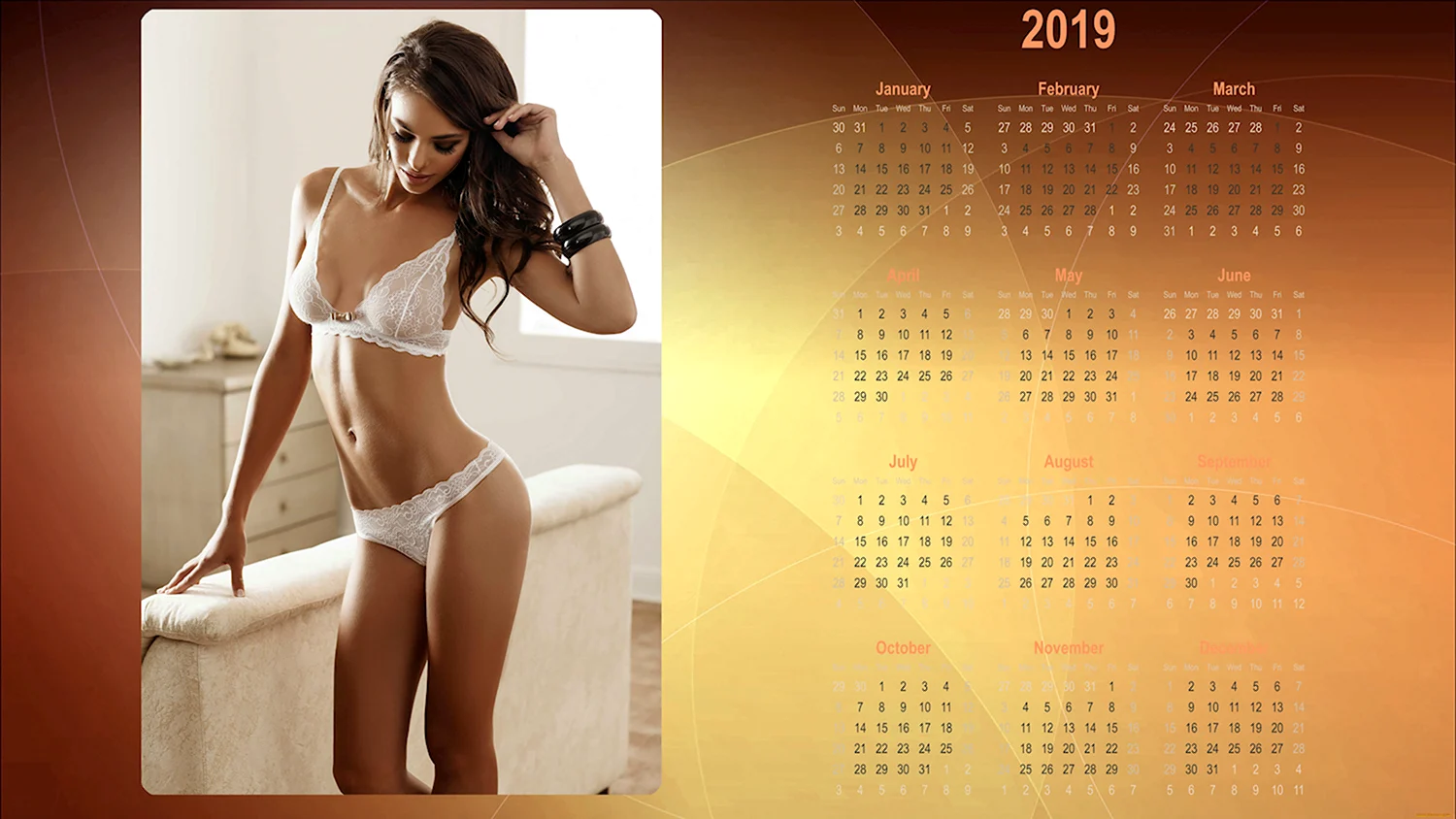 Календарь 2021 с девушками