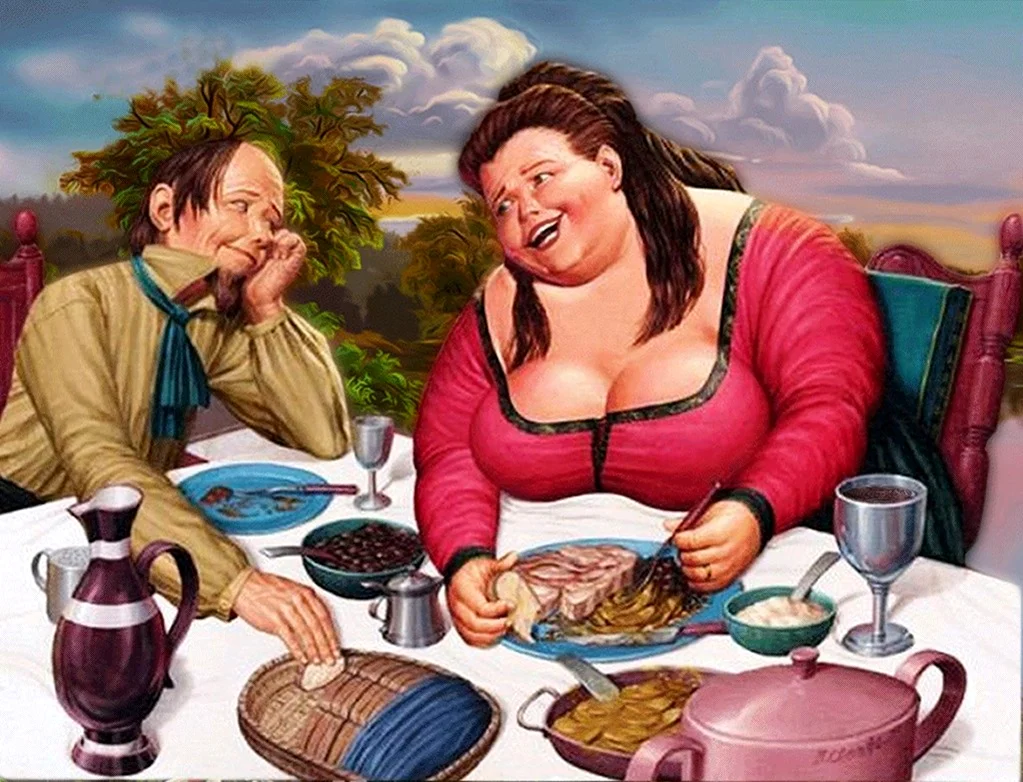 Карикатуры на толстых женщин смешные
