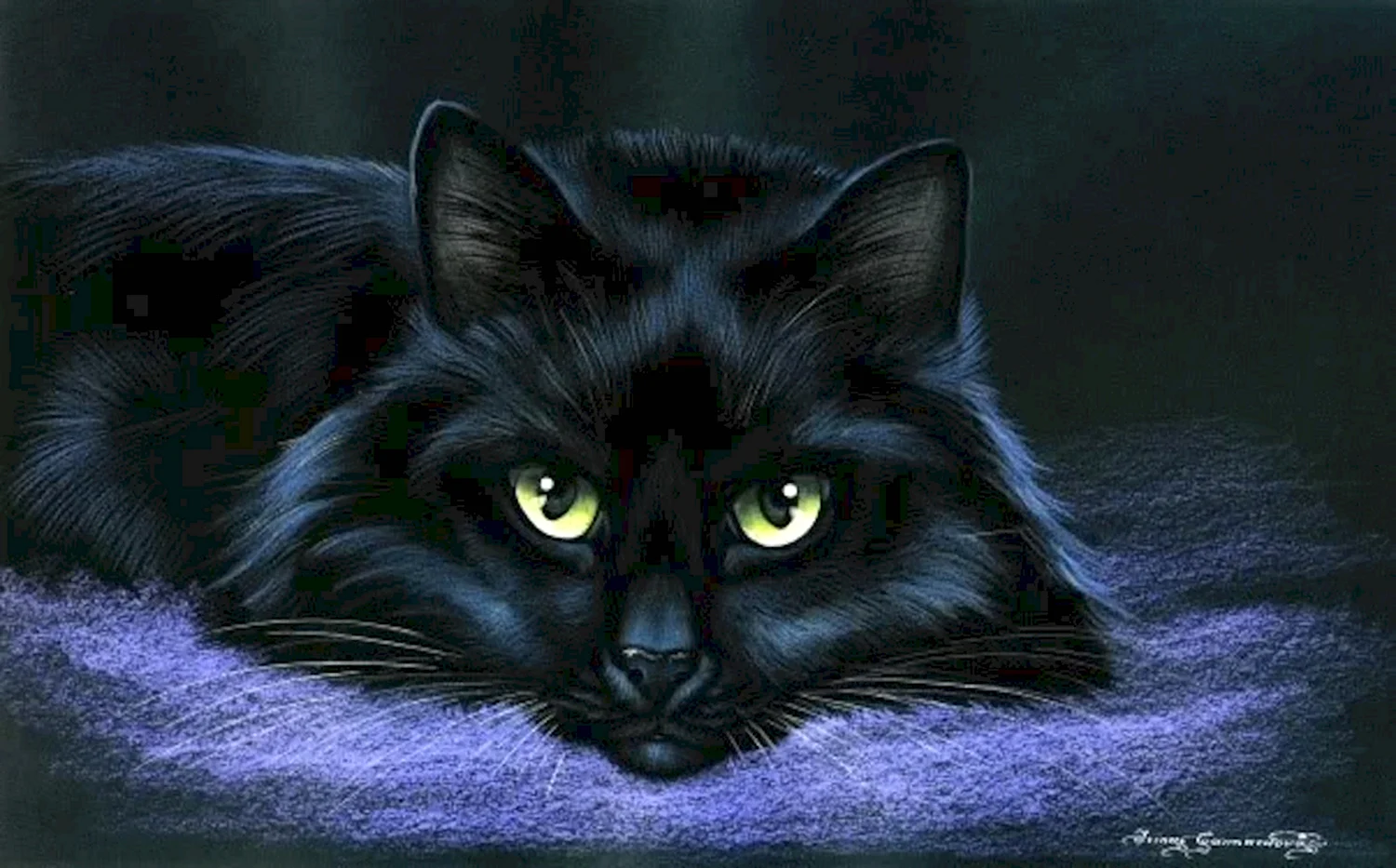 Картины Ирина Гармашова черные коты