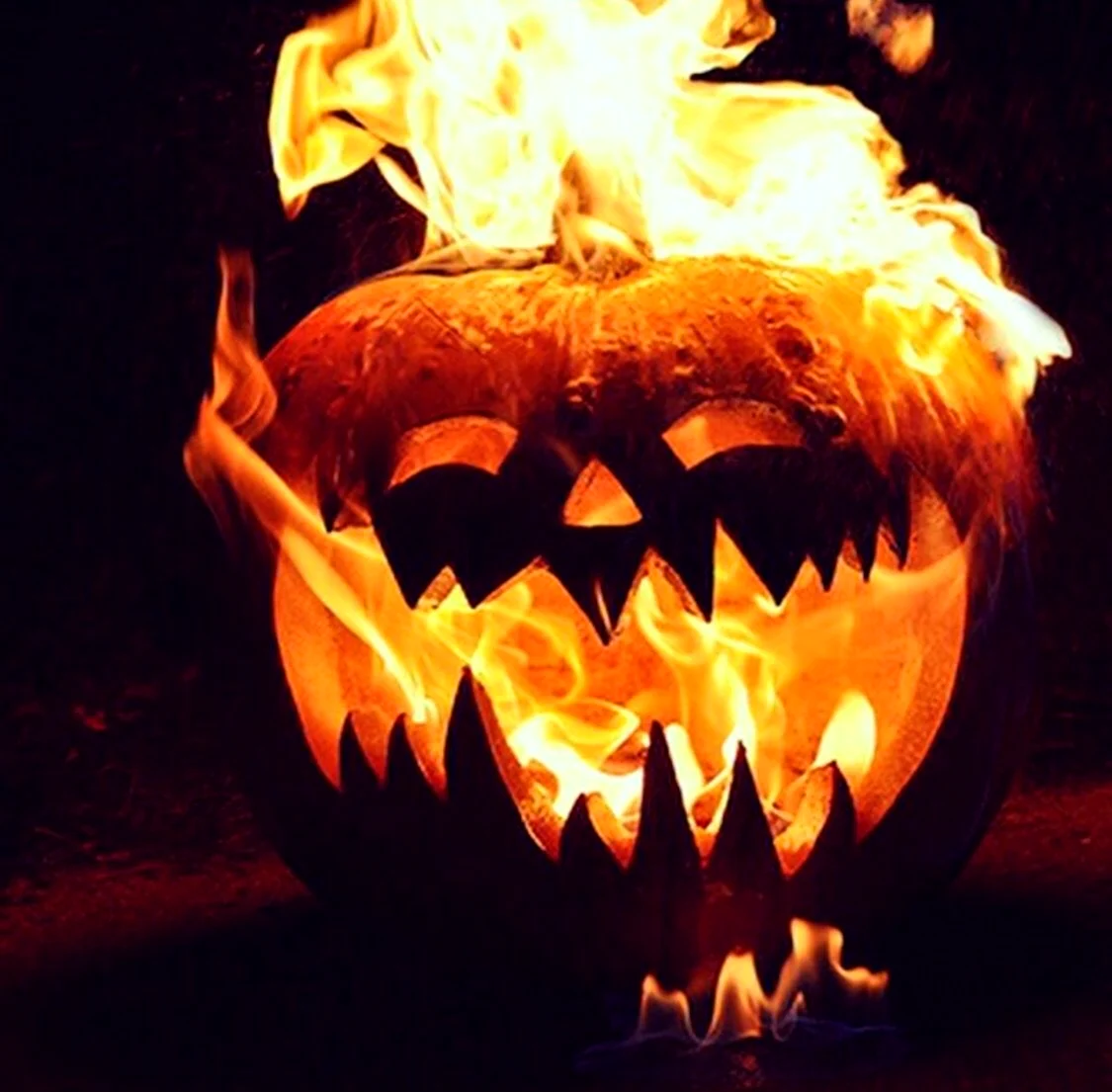 Хэллоуин тыквы в огне