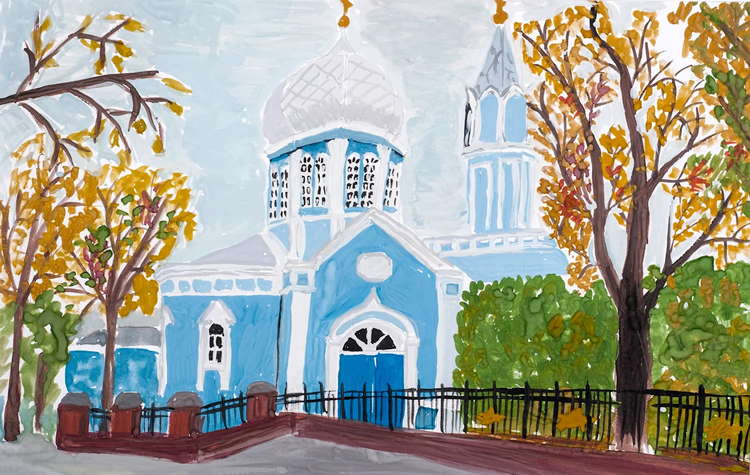 Раскраски храм, Раскраска Устройство православного храма церковь.