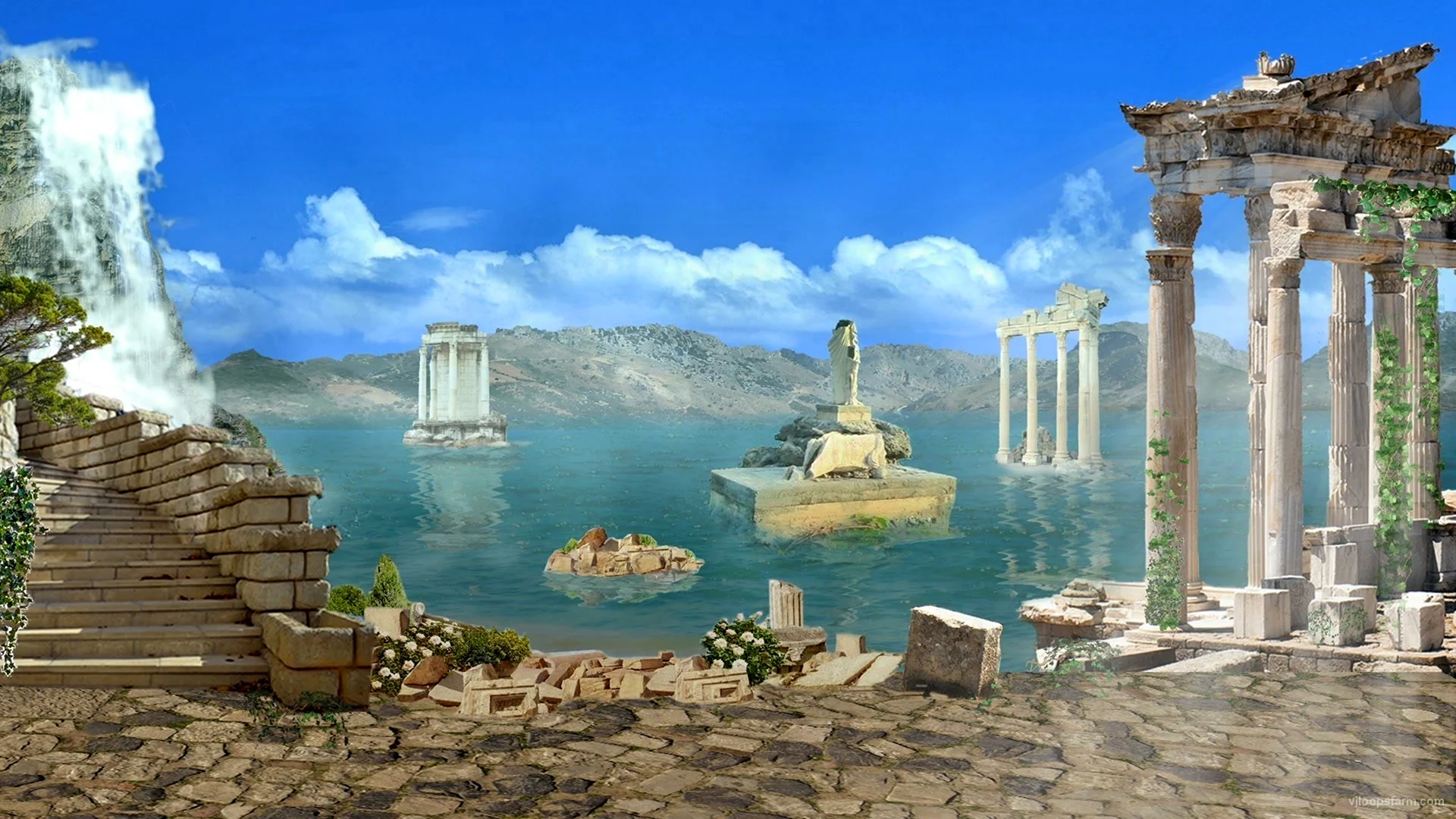 Колонны Греция Олимп