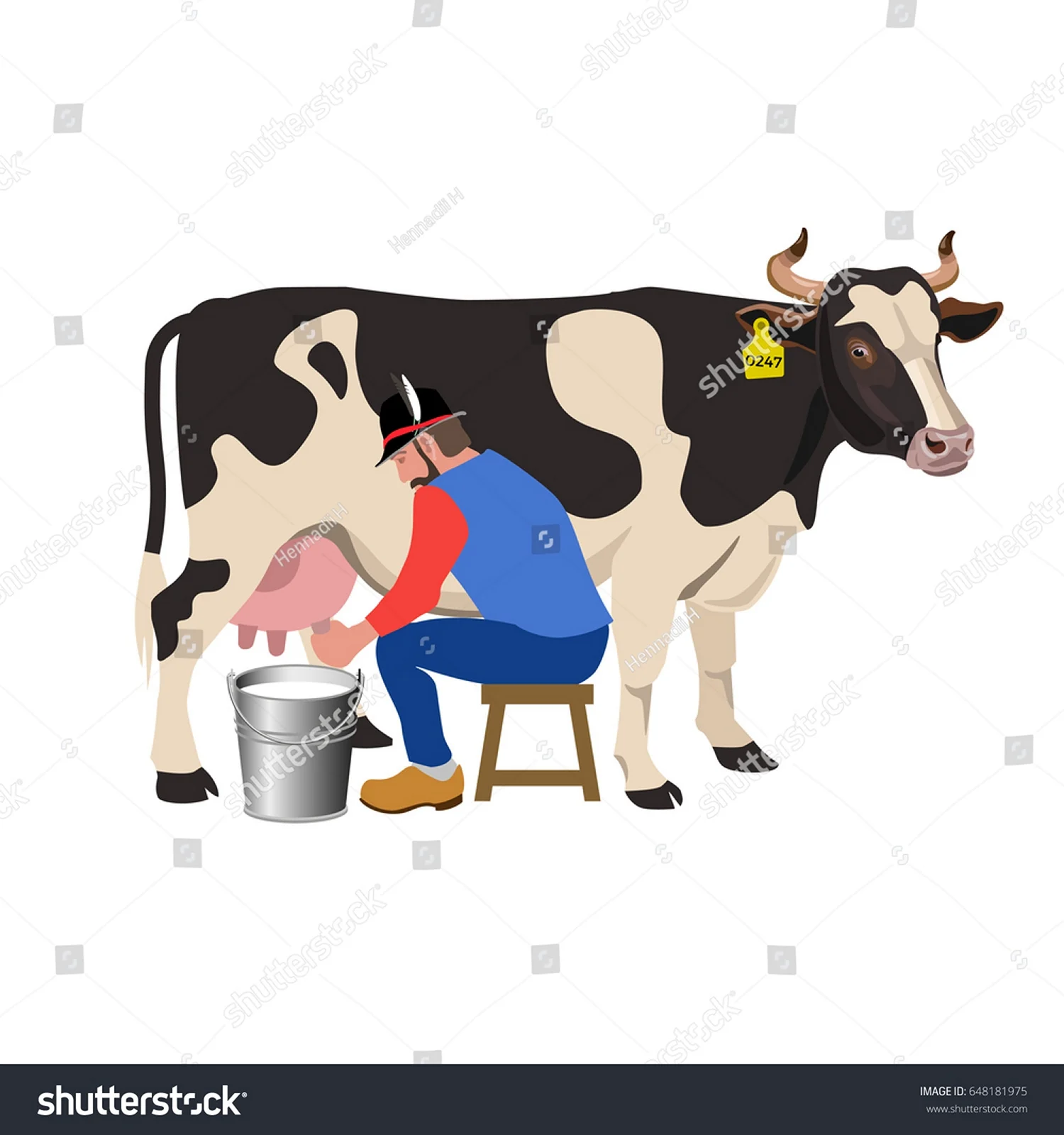 Коровы на дойке для детей