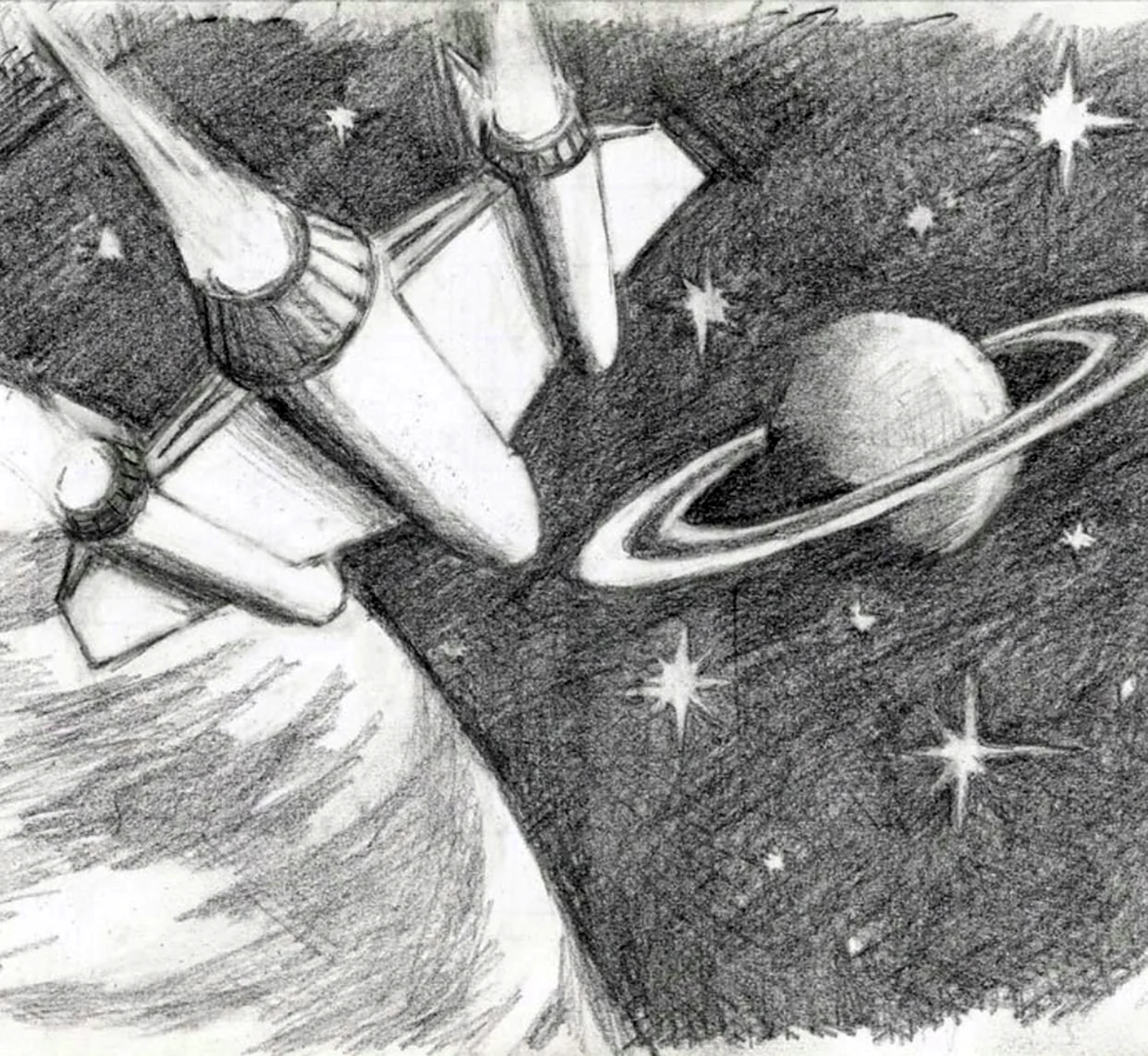 Рисунок ко дню космонавтики 4 класс карандашом. Рисунок на тему космос. Космос рисунок карандашом. Красивые рисунки карандашом космос. Рисунки карандашом космас.