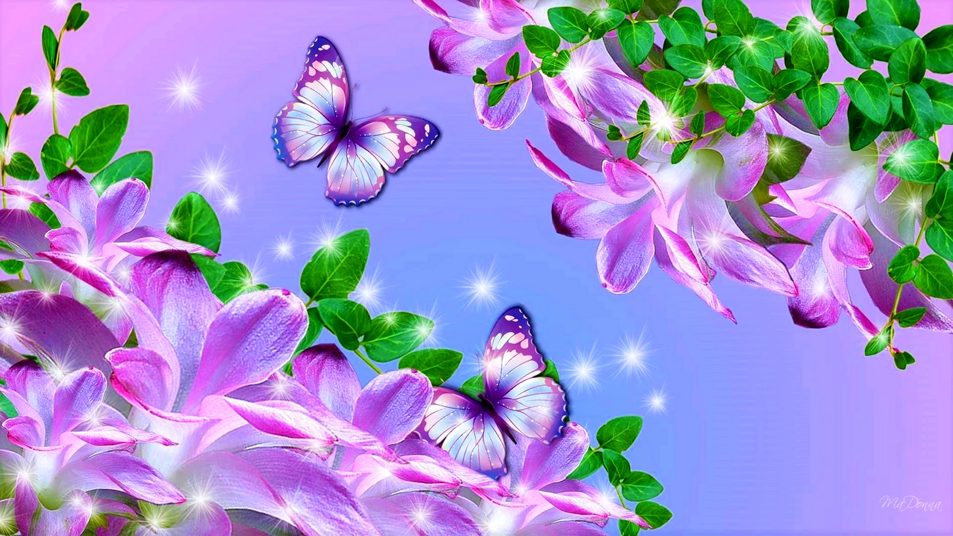 Красивый фон с бабочками